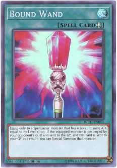 Yu-Gi-Oh Card - INCH-EN055 - BOUND WAND (super rare holo)