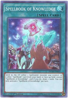 Yu-Gi-Oh Card - INCH-EN059 - SPELLBOOK OF KNOWLEDGE (super rare holo)