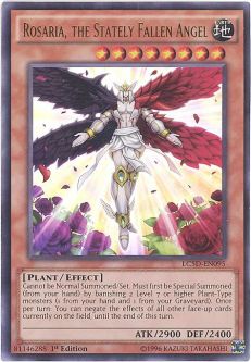 Yu-Gi-Oh Card - LC5D-EN095 - ROSARIA, THE STATELY FALLEN ANGEL (ultra rare holo)
