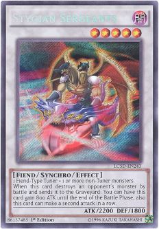 Yu-Gi-Oh Card - LC5D-EN243 - STYGIAN SERGEANTS (secret rare holo)