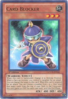 Yu-Gi-Oh Card - LCGX-EN044 - CARD BLOCKER (ultra rare holo)