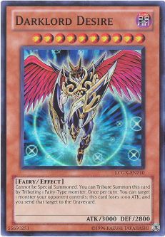 Yu-Gi-Oh Card - LCGX-EN210 - DARKLORD DESIRE (super rare holo)