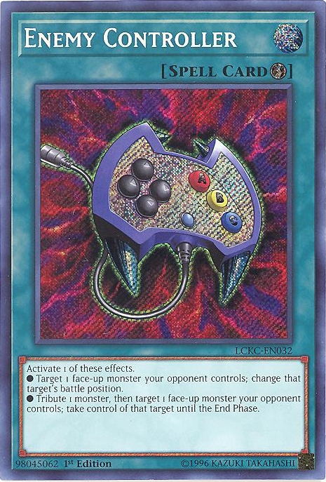 Yu-Gi-Oh Card - LCKC-EN032 - ENEMY CONTROLLER (secret rare holo)