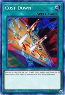 Yu-Gi-Oh Card - LCKC-EN040 - COST DOWN (secret rare holo)