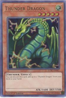 Yu-Gi-Oh Card - LCKC-EN067 - THUNDER DRAGON (ultra rare holo)