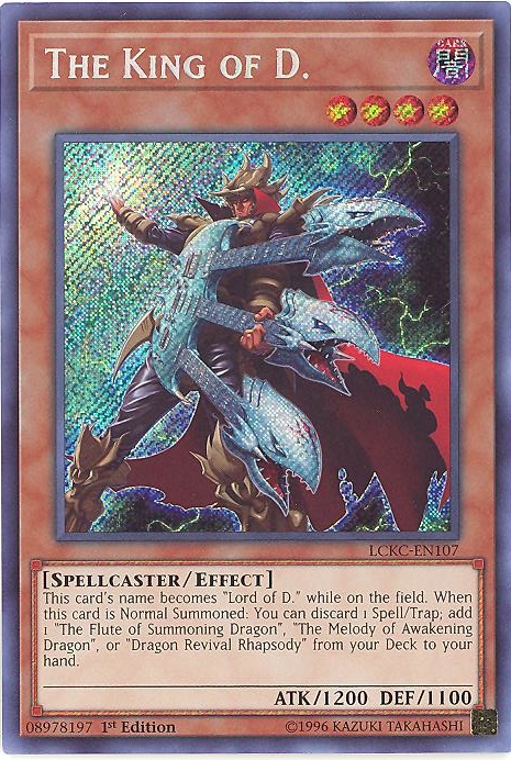 Yu-Gi-Oh Card - LCKC-EN107 - THE KING OF D. (secret rare holo)