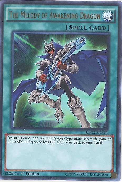 Yu-Gi-Oh Card - LDK2-ENK26 - THE MELODY OF AWAKENING DRAGON (ultra rare holo)