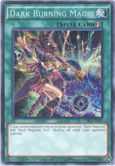 Yu-Gi-Oh Card - LDK2-ENS05 - DARK BURNING MAGIC (secret rare holo)