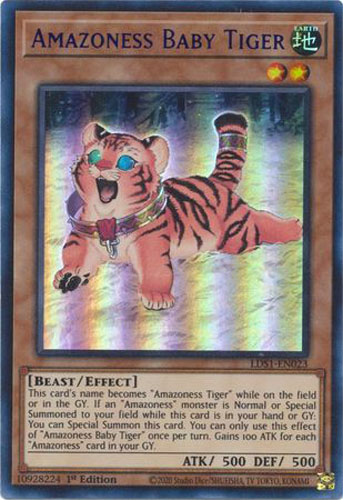 Yu-Gi-Oh Card - LDS1-EN023 - AMAZONESS BABY TIGER (Blue)(ultra rare holo): BBToyStore.com - Toys, Plush, Trading Cards, Action Figures & Games online retail store shop sale Yu-Gi-Oh Card - LDS1-EN023 - AMAZONESS BABY TIGER (Blue)(ultra rare holo): BBToyStore.com - Toys, Plush, Trading Cards, Action Figures & Games online retail store shop sale