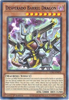 Yu-Gi-Oh Card - LDS1-EN076 - DESPERADO BARREL DRAGON (Purple)(ultra rare holo)