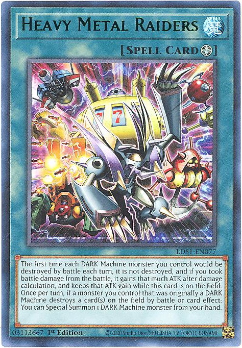 LDS1-EN077 Heavy Metal Raiders :: Green Ultra Rare 1st Edition Mint YuGiOh Card LDS1-EN077 Heavy Metal Raiders :: Green Ultra Rare 1st Edition Mint YuGiOh Card