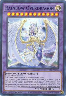 Yu-Gi-Oh Card - LDS1-EN101 - RAINBOW OVERDRAGON (Green)(ultra rare holo)