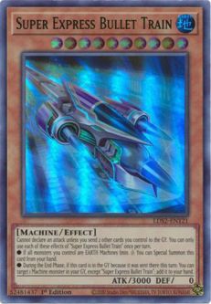Yu-Gi-Oh Card - LDS2-EN121 - SUPER EXPRESS BULLET TRAIN (Green) (ultra rare holo)