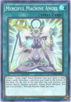 Yu-Gi-Oh Card - LED4-EN014 - MERCIFUL MACHINE ANGEL (super rare holo)