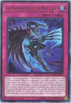 Yu-Gi-Oh Card - LEHD-ENC30 - THE PHANTOM KNIGHTS OF MIST CLAWS (ultra rare holo)