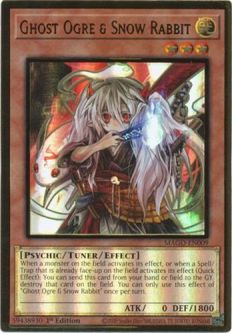 Yu-Gi-Oh Card - MAGO-EN009 - GHOST OGRE & SNOW RABBIT (premium gold rare holo)