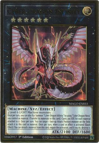 top 50 most expensive yugioh cards Yugioh Maximum Gold Premium Gold Rare Cyber Dragon Infinity Mago-en033