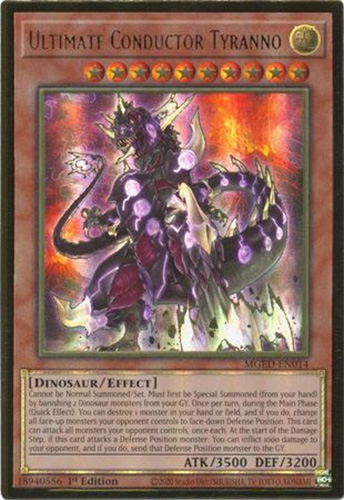 Yu-Gi-Oh Card - MGED-EN014 - ULTIMATE CONDUCTOR TYRANNO (premium gold ...