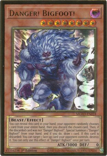 Yu-Gi-Oh Card - MGED-EN018 - DANGER! BIGFOOT! [Alternate Art](premium gold  rare holo): BBToyStore.com - Toys, Plush, Trading Cards, Action Figures &  Games online retail store shop sale