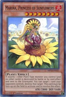 Yu-Gi-Oh Card - MP14-EN157 - MARINA, PRINCESS OF SUNFLOWERS (super rare holo)