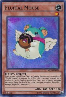 Yu-Gi-Oh Card - MP16-EN056 - FLUFFAL MOUSE (super rare holo)