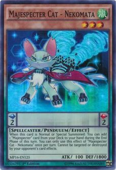 Yu-Gi-Oh Card - MP16-EN125 - MAJESPECTER CAT - NEKOMATA (super rare holo)