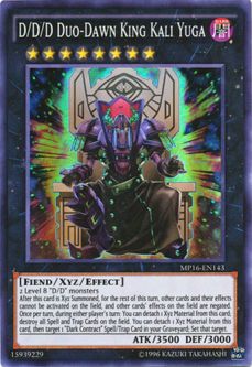 Yu-Gi-Oh Card - MP16-EN143 - D/D/D DUO-DAWN KING KALI YUGA (super rare holo)