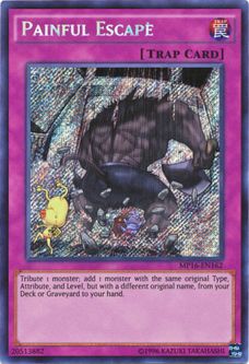 Yu-Gi-Oh Card - MP16-EN162 - PAINFUL ESCAPE (secret rare holo)