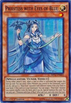 Yu-Gi-Oh Card - MP17-EN055 - PRIESTESS WITH EYES OF BLUE (super rare holo)