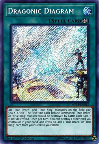 Yu-Gi-Oh Card - MP18-EN015 - DRAGONIC DIAGRAM (secret rare holo)