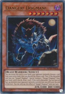 Yu-Gi-Oh Card - MP19-EN218 - DANGER! DOGMAN! (ultra rare holo)