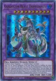 Yu-Gi-Oh Card - MP20-EN165 - GLADIATOR BEAST DOMITIANUS (ultra rare holo)