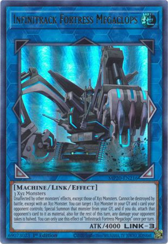 Yu-Gi-Oh Card - MP20-EN216 - INFINITRACK FORTRESS MEGACLOPS (ultra rare holo)
