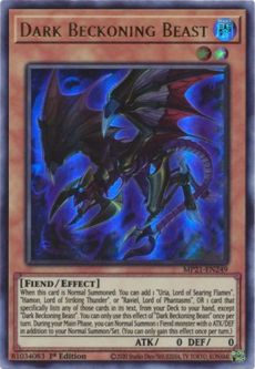Yu-Gi-Oh Card - MP21-EN249 - DARK BECKONING BEAST (ultra rare holo)