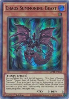 Yu-Gi-Oh Card - MP21-EN250 - CHAOS SUMMONING BEAST (super rare holo)