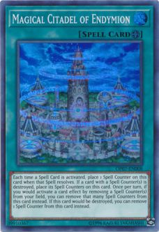 Yu-Gi-Oh Card - OP07-EN008 - MAGICAL CITADEL OF ENDYMION (super rare holo)
