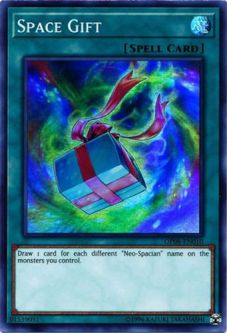 Yu-Gi-Oh Card - OP08-EN010 - SPACE GIFT (super rare holo)