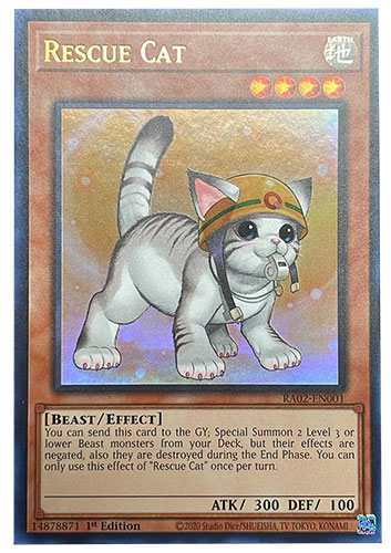 【ARS10】RESCUE CAT レスキューキャット RA02-EN001 Yu-Gi-Oh Card - RA02-EN001 - RESCUE CAT [Alternate Art](ultra rare