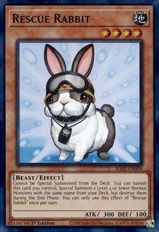 Yu-Gi-Oh Card - RA02-EN008 - RESCUE RABBIT (ultra rare holo)