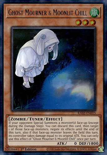 Yu-Gi-Oh Card - RA02-EN015 - GHOST MOURNER & MOONLIT CHILL [Alternate  Art](ultra rare holo): BBToyStore.com - Toys, Plush, Trading Cards, Action  Figures & Games online retail store shop sale