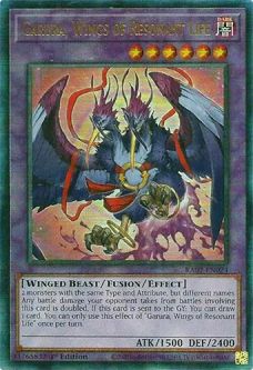 Yu-Gi-Oh Card - RA02-EN024 - GARURA, WINGS OF RESONANT LIFE (prismatic ultimate rare holo)