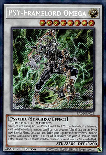 Yu-Gi-Oh Card - RA02-EN028 - PSY-FRAMELORD OMEGA (secret rare holo)