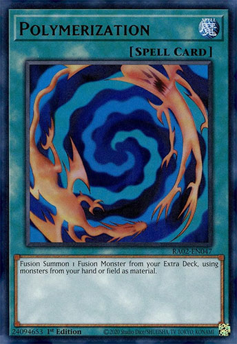 Yu-Gi-Oh Card - RA02-EN047 - POLYMERIZATION (ultra rare holo)