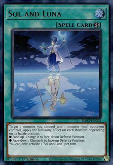 Yu-Gi-Oh Card - RA02-EN068 - SOL AND LUNA (ultra rare holo)