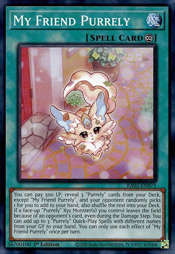 Yu-Gi-Oh Card - RA02-EN071 - MY FRIEND PURRELY (super rare