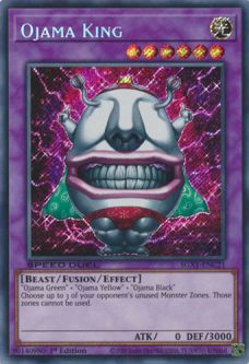 Yu-Gi-Oh Card - SGX1-ENC21 - OJAMA KING (secret rare holo)