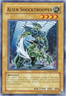 Yu-Gi-Oh Card - TAEV-EN001 - ALIEN SHOCKTROOPER (common)