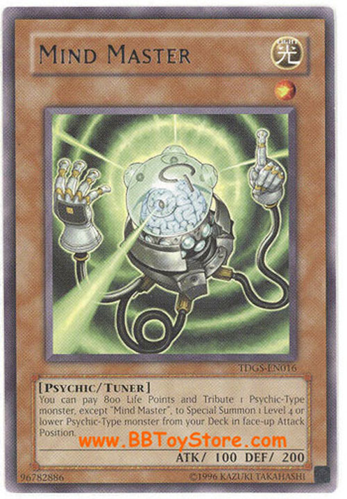 Yu-Gi-Oh Card - TDGS-EN016 - MIND MASTER (rare)