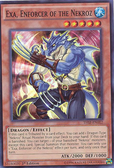 Yu-Gi-Oh Card - THSF-EN012 - EXA, ENFORCER OF THE NEKROZ (super rare holo):  BBToyStore.com - Toys, Plush, Trading Cards, Action Figures & Games online  retail store shop sale