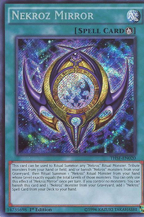 Yu-Gi-Oh Card - THSF-EN020 - NEKROZ MIRROR (secret rare holo)